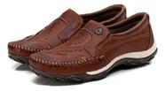 Sapatilha Mocassim Masculina Couro Legitimo Conforto Total