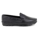 Sapatilha Mocassim Masculina Ortopédico Conforto Couro Preto