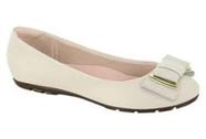 Sapatilha Moleca Napa Tresse Capri Branco Off