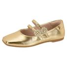 Sapatilha Molekinha Metalizada Fivela Com Strass - 2548.210.14710