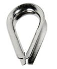 Sapatilha p/ Amarração de Cabos 5mm em Aço Inox - 49x26 Sapatilha p/ Amarração de Cabos 5mm em Aço Inox - 49x26