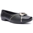 Sapatilha Piccadilly Casual Conforto Feminina - Preto e Dourado