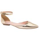 Sapatilha Salomé Feminina Mule Feminino Bico Fino Sapato Feminino Detalhes Pulseiras com Fivelas Elegante