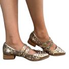 Sapatilha Scarpin Feminina Couro Legítimo Com Aplicações Sapatilha Scarpin Feminina Couro Legítimo Com Aplicações