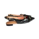 Sapatilha Slingback Aberta Feminina Fivela Verniz Vizzano