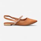 Sapatilha Slingback Bebecê Detalhe Strass Caramelo Sapatilha Slingback Bebecê Detalhe Strass Caramelo
