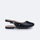 Sapatilha Slingback Pampili Ballet Lacinho Preta 734.019