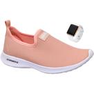 Sapatilha Tenis Calce Facil Slip on Feminina Confortável com RELOGIO