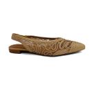 Sapatilha Valentina Slingback Bico Fino 373280 Caramelo