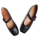 Sapatilhas de balé Dear Time femininas com bico quadrado Mary Jane Black 38