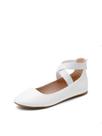 Sapatilhas Femininas DREAM PAIRS com Tiras Ballet Brancas EUA 9