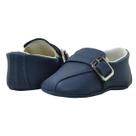 Sapatinho de Bebê Bicho de Pé - Sapato Social Masculino com Fivela - Sintético - Azul Marinho