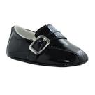 Sapatinho de Bebê Bicho de Pé - Sapato Social Masculino com Fivela - Verniz - Preto