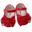 Sapatinho De Bebe Menina com laço e detalhe coração Mundo Nina Kids
