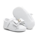 Sapatinho de Bebê ou Criança Feminino para Batizado - Branco