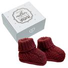 Sapatinho Tricô Presente Chá Revelação Unissex Bebê Infantil Baby Fofinho Cor:Vermelho