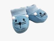 Sapatinho Tricot Recém Nascido Azul - Everly