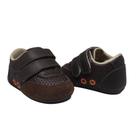 Sapatinhos Bebe Tenis Fecho Fácil Infantil Masculino Luxo Batizado Menino Manozinhos Baby Ref.0008