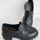 Sapato Adriele Cano Baixo Couro Preto