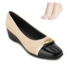 Sapato Anabela Piccadilly e Meia BP PD25-14324