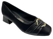 Sapato Anabela Piccadilly Maxi Salto Baixo Feminino Social