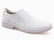 Sapato Anatomic Gel Em Couro Mestiço Branco 8616 Original