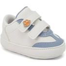 Sapato Bebê Menino Pipoca Branco/Azul Oceano - Klin
