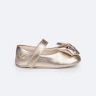 Sapato Bebê Pampili Menina Nina Laço Dourado