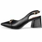 Sapato Bebecê Bico Fino Slingback Salto Bloco REF:T3848-556