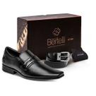 Sapato Bertelli Malbec Kit com Cinto e Meias 70183 Preto