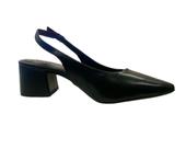 Sapato bico fino salto bloco Sling Back Off Line Sapato bico fino salto bloco Sling Back Off Line