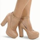 Sapato Boneca Feminino Meia Pata Salto Grosso M22 Sapato Boneca Feminino Meia Pata Salto Grosso M22