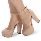 Sapato Boneca Re&Ton Meia Pata Salto Grosso Feminino MP12