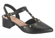 Sapato boneca Slingback Scarpin feminino com apliques e calcanhar aberto Beira Rio 4182.228