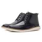 Sapato Casual Bota Cano Medio Esporte Fino Oxford Derby Em Couro Fechamento Cadarço Macio Leve Tamanho:37Cor:PretoGêne