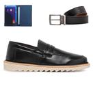Sapato Casual Loafer Mocassim Tratorado Super Leve E Macio Com Carteira E Cinto Sapato Casual Loafer Mocassim Tratorado Super Leve E Macio Com Carteira E Cinto