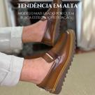 Sapato Casual Loafer Tratorado Couro Premium Esporte Fino Estiloso e Moderno