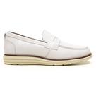 Sapato Casual Masculino em Couro Oxford Confort Mocflex Branco