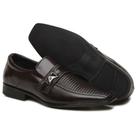 Sapato Casual Masculino Social Novidade Elástico Conforto Cor Café