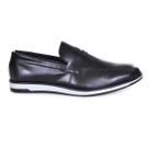 Sapato Casual Moderno Masculino Bico Redondo Preto Marrom