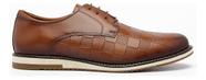 Sapato Casual Oxford Estampado Masculino Em Couro Legitimo