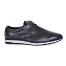 Sapato Casual Social Masculino Bico Redondo Preto/marrom de cadarço