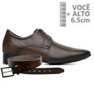 Sapato com Salto Interno Jota Pe Marrom + Cinto 79500