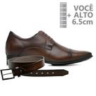 Sapato com Salto Interno Jota Pe Marrom + Cinto 79509