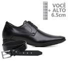 Sapato com Salto Interno Jota Pe Preto + Cinto 79500
