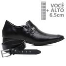 Sapato com Salto Interno Jota Pe Preto + Cinto 79503
