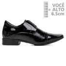 Sapato com Salto Interno Jota Pe Preto Verniz 79600