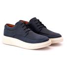 Sapato Comfort Ranster Masculino em Couro Rústico Azul