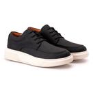 Sapato Comfort Ranster Masculino em Couro Rústico Preto