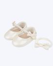 Sapato de Bebê com Laço Off White Pampili 379735000 Sapato de Bebê com Laço Off White Pampili 379735000